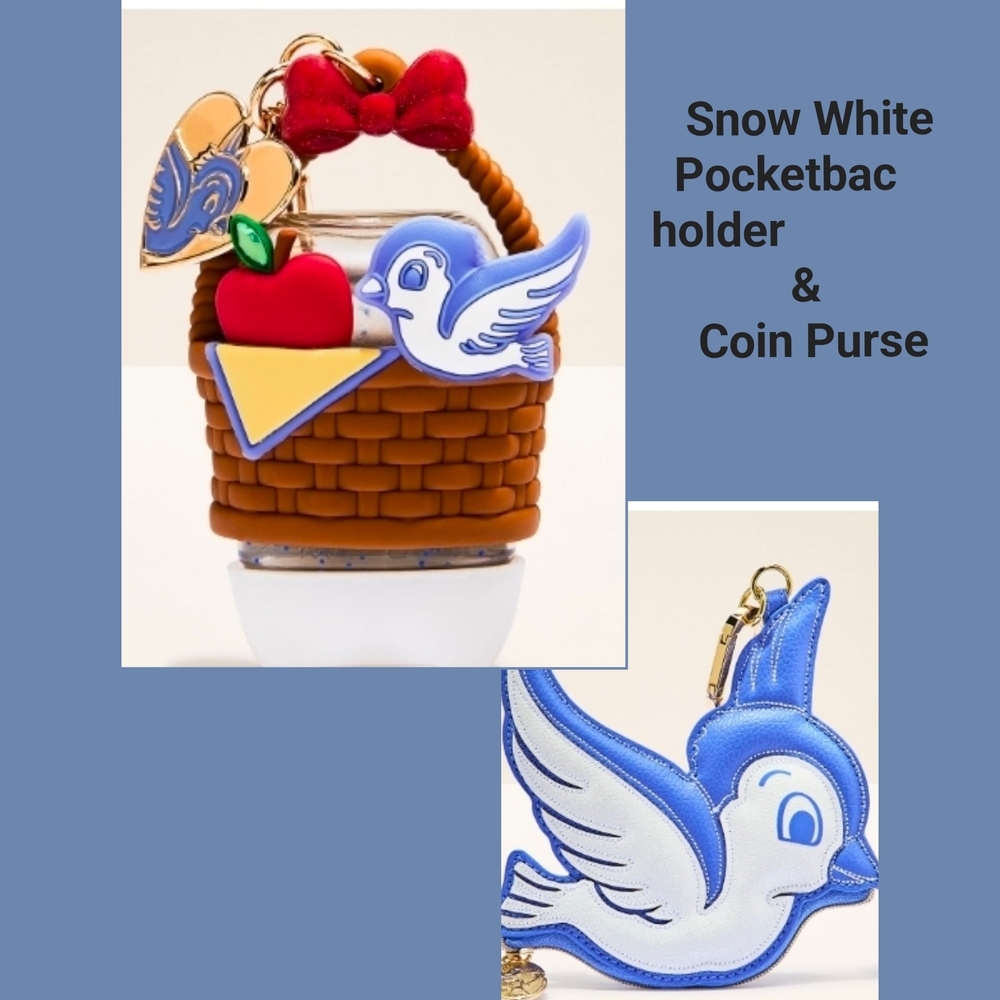 Bath & Body Works Blue and Red Pocketbac Holder & Coin Purse